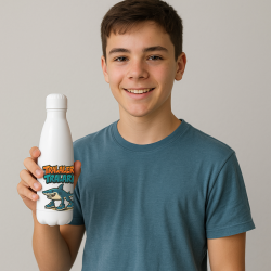 Botella Tralalero Tralará | Diseño tiburón divertido | DrMug