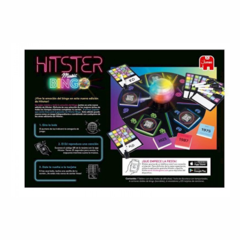 Parte trasera Hitster Bingo contenido del bingo musical para adultos