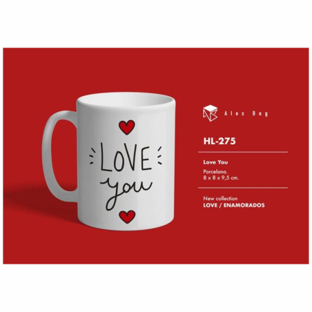 Taza Love You | Taza Romántica Regalo 350 ml
