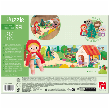 Parte trasera Puzzle XXL Caperucita Roja Goula con ilustraciones del cuento