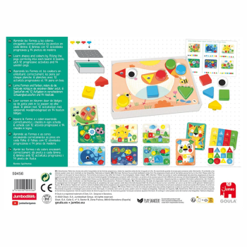 Parte trasera Baby Shapes juego de aprendizaje de formas y colores Goula