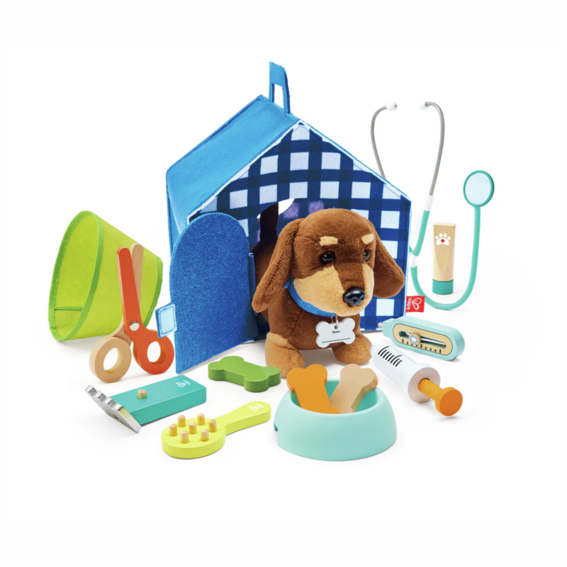 Clínica Veterinaria Hape set veterinario infantil con cachorro interactivo +3 años