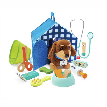 Clínica Veterinaria Hape set veterinario infantil con cachorro interactivo +3 años