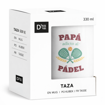 Taza Papá adicto al pádel de cerámica 330 ml