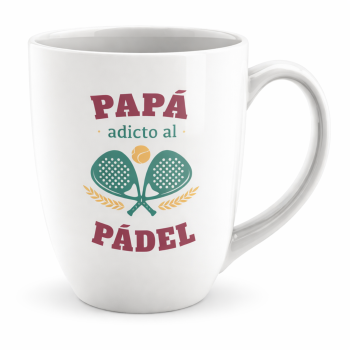 Taza Papá adicto al pádel de cerámica 330 ml