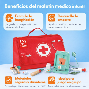 Maletín Médico Infantil Hape | Juego de Doctor para Niños